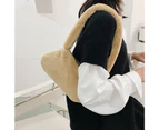 Women Fashion Autumn Winter Plush Soft Fluffy Handbag Shoulder Underarm Bag B