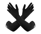 Gloves With Sleeves- Anti Scratch, Heat & Cut Resistant Sleeves Gloves, Safety Sleeves- Long Arm Protectors- Welding, Pet Grooming & Bite Guard- Black