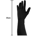 Gloves With Sleeves- Anti Scratch, Heat & Cut Resistant Sleeves Gloves, Safety Sleeves- Long Arm Protectors- Welding, Pet Grooming & Bite Guard- Black