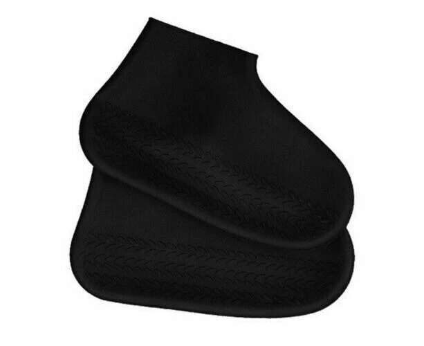 Black Waterproof Silicone Shoe Cover Protective Water Rubber Boot Overshoe M