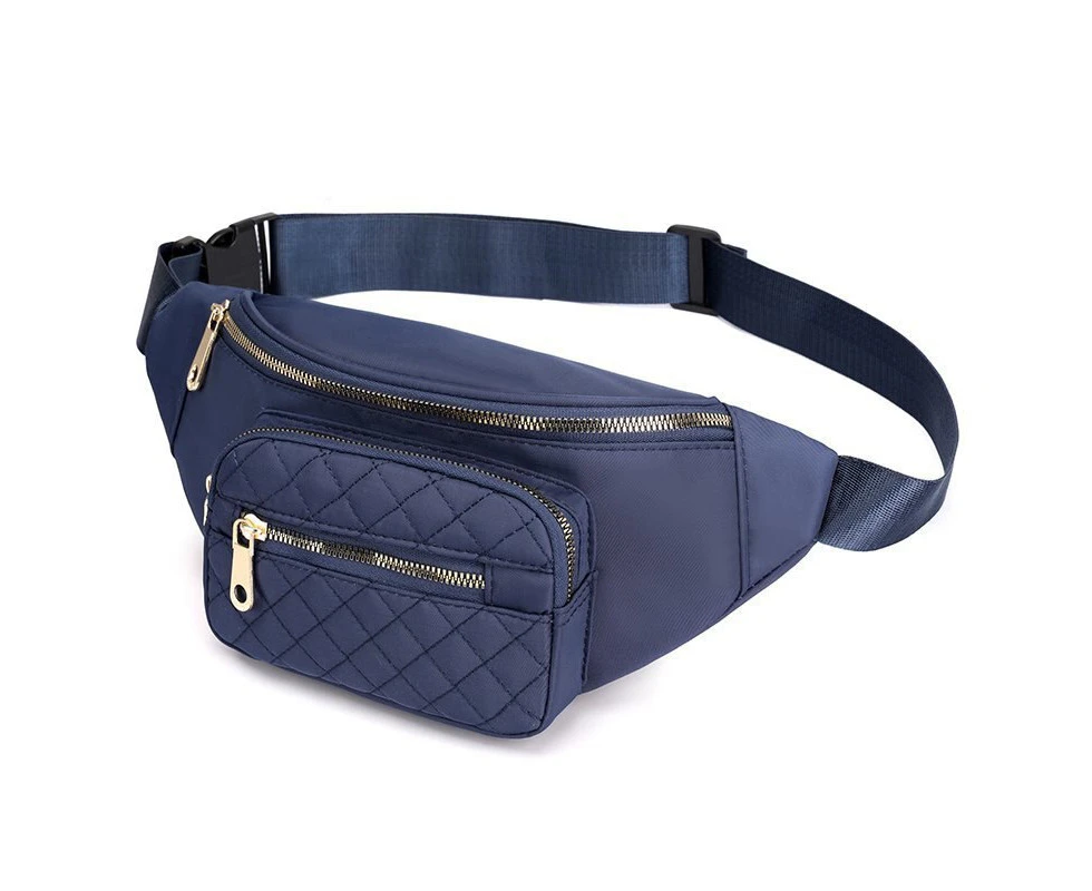 Buylor New Women's Waist Bag Waterproof Belt Bags Designer Crossbody Chest Bag Multifunctional Fashion Fanny Pack Hip Bum Bag - Blue