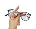 Anti Blue Light Glasses Anti Eyestrain Round Frame Anti-radiation No Degree Eye Protection Eyewear Fake Computer Eyeglasses for Office-Silver One Size