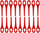 100Pcs-Red Flat Head [Single]-Plastic Lawn Mower Blade100 Plastic Spare Blades Included