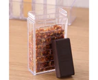 Opening Cover Spice Jar Two-Way Transparent Seasoning Shaker with Lid and Tray Spice Container for Kitchen - Coffee