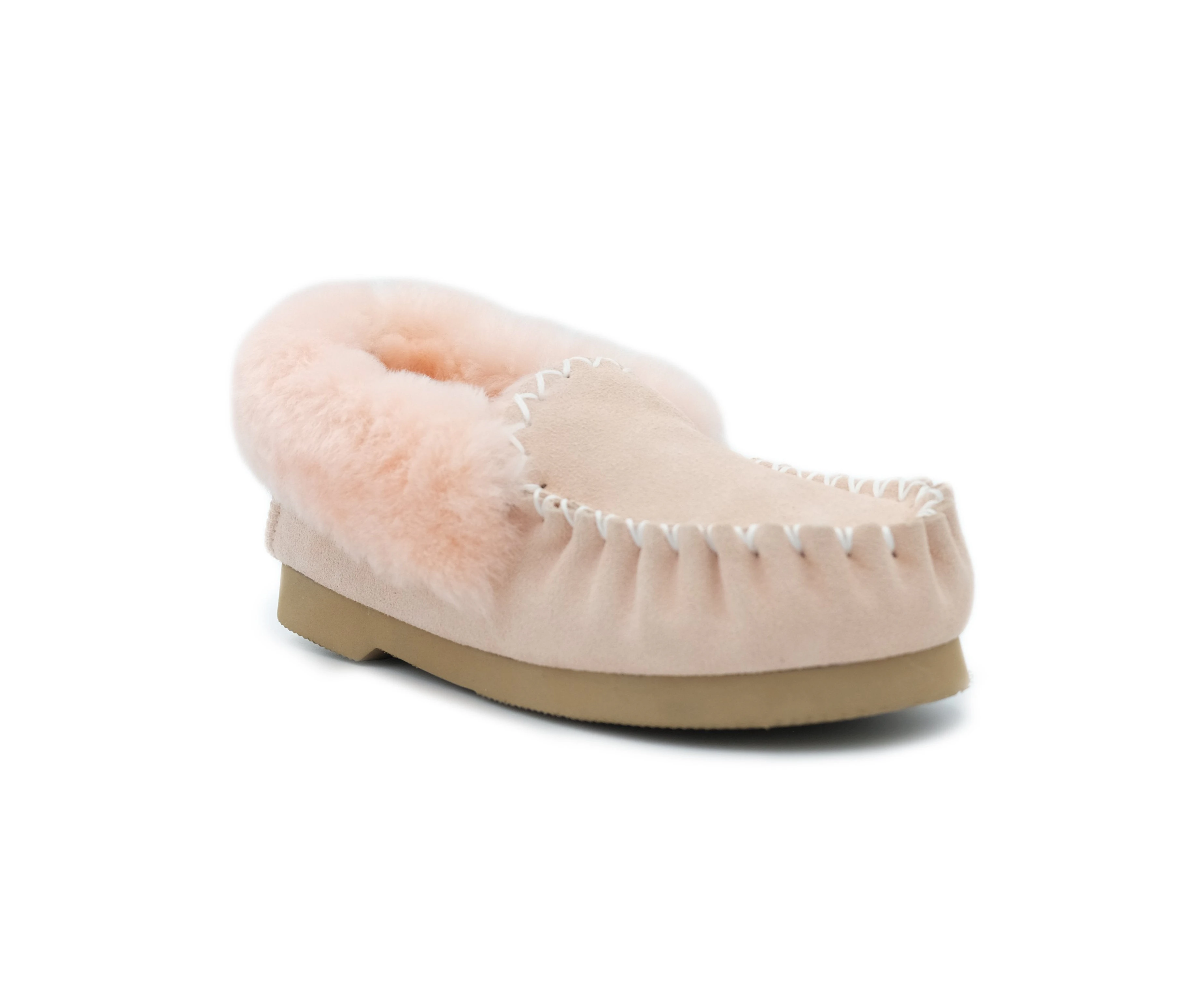 Super Ugg Australia - Traditional Unisex Sheepskin Moccasins - Premium Australian Sheepskin - PINK