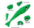 Cat Toothbrush Catnip Toy,Interactive Rubber Dental Care for Pet Kitten Kitty -Green