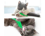 Cat Toothbrush Catnip Toy,Interactive Rubber Dental Care for Pet Kitten Kitty -Green