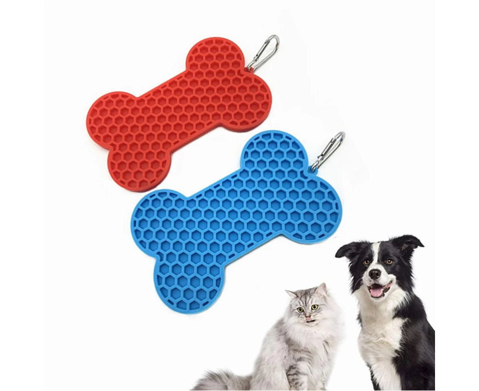 QBLEEV 2 Pack Dog Peanut Butter Lick Pad Slow Feeder Relieve Boredom