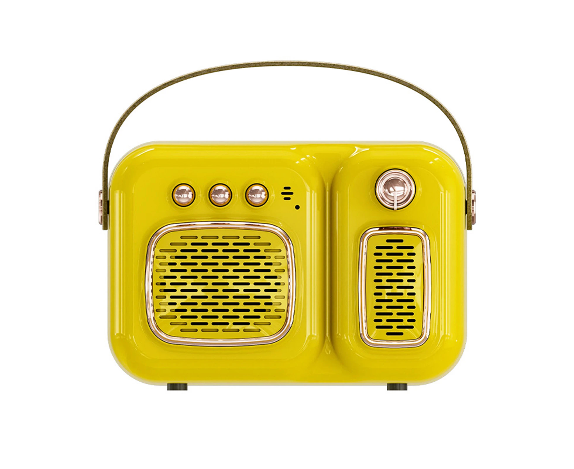 Bluebird Vintage Bluetooth speaker Outdoor portable leisure car speaker Stereo HIFI sound quality mini speaker-Yellow