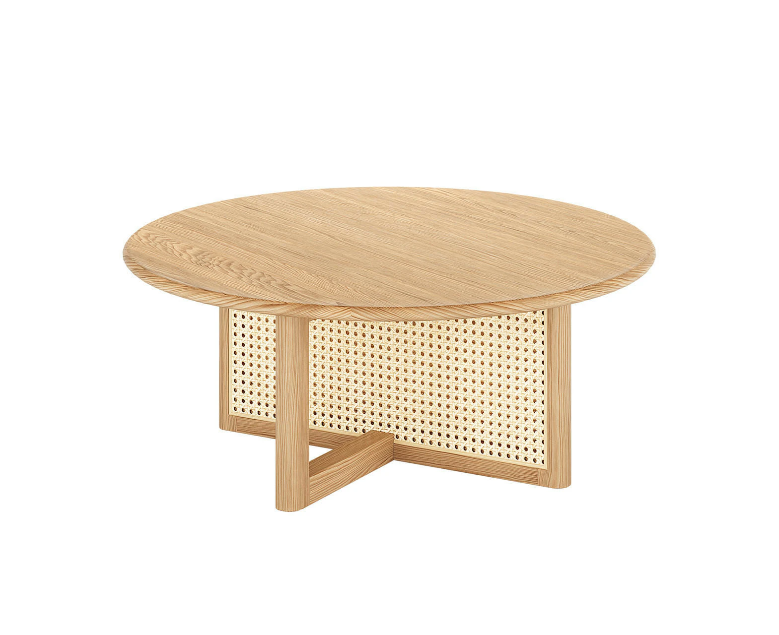 Kendall Rattan American Oak Coffee Table - Natural - Natural