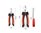 QBLEEV Dog Nail Clippers and Trimmer with Quick Safety Guard-Black Red