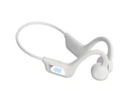 LY1 Bone Conduction Earphone Ear Hook 9D Sound Wireless Bluetooth-compatible Headset MP3 Player with Memory for Running -White