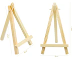 20 Pieces Wooden Mini Easel Mini Triangle Tabletop Frame Display Stand