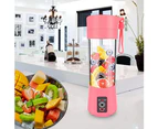 400ml Portable Blender USB Rechargeable Fruit Vegetable Juice Cup Bottle Mixer-Green