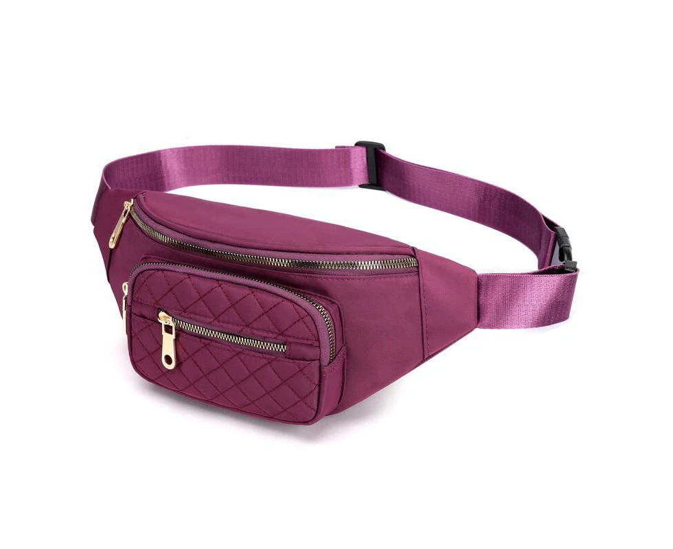 Buylor New Women's Waist Bag Waterproof Belt Bags Designer Crossbody Chest Bag Multifunctional Fashion Fanny Pack Hip Bum Bag - Purple