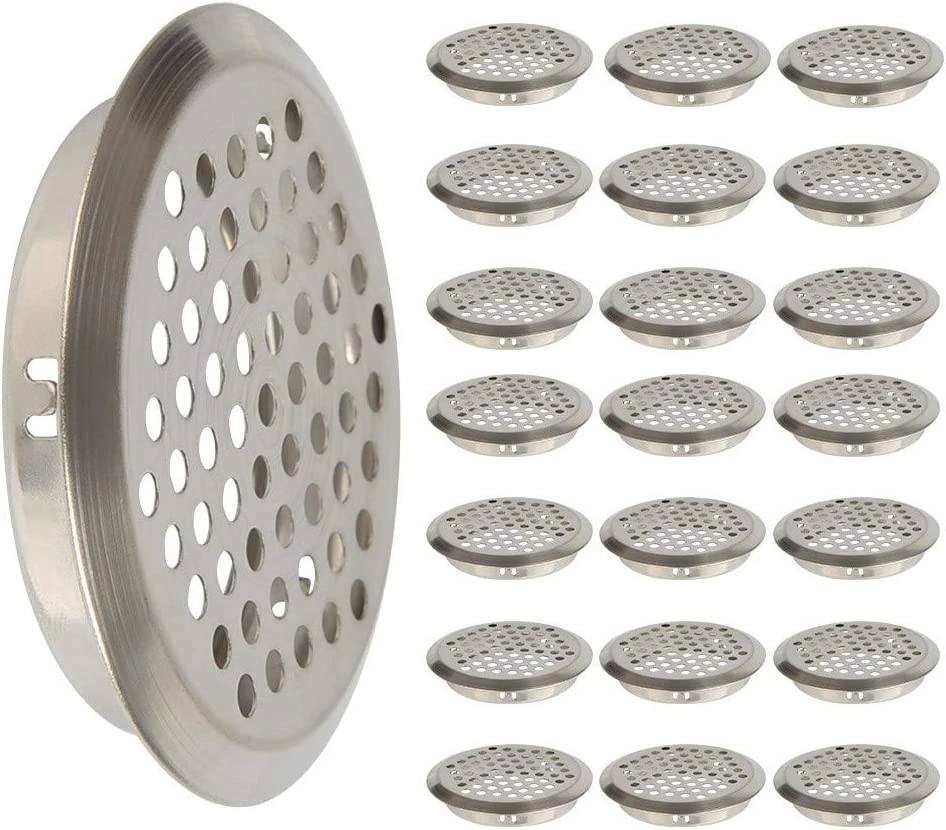 50 Pcs Air Vent Grille Stainless Steel Vent Hole Vent Grille Round Air Vent Grille Vent Ventilation Insect Net Vent Slot for RV Bathroom Kitchen