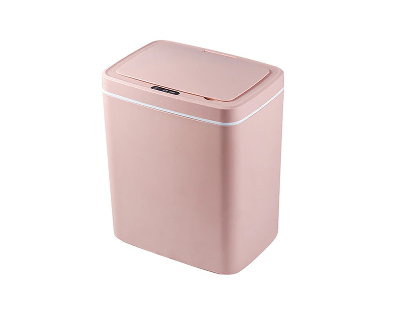 Bluebird Intelligent Rubbish Bin Wide Opening Touchless Large Capacity Automatic Motion Sensor Kick Vibration Trash Can for Home-Pink