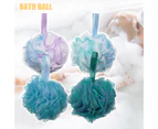 4Pcs Bath Sponges Network Fluffy Fashion Plastic Body Scrubber Shower Balls