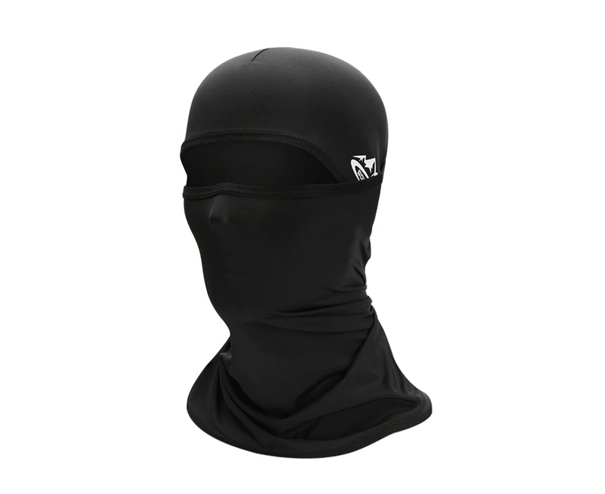 Summer Windproof Outdoor Cycling Hike Neck Full Face Scarf Hat Balaclava Cover - Black