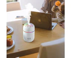 Portable Mini USB Personal Humidifier, Cool Mist Humidifier with Colorful Night Light - White