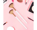 2Pcs Makeup Brush Fan Shape Strong Grasping Power Convenient  Accessory Masque Highlighter Nose Shadow Contouring Blush Brush for Beginner