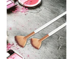 2Pcs Makeup Brush Fan Shape Strong Grasping Power Convenient  Accessory Masque Highlighter Nose Shadow Contouring Blush Brush for Beginner