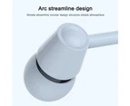 Portable Universal 3.5mm Jack Wired Music Earphone with Microphone Subwoofer White