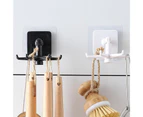 Mbg Wall Mount Holder Strong Storage Hooks Multifunctional Wall Adhesive Hanger-White - White