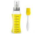 Pouring oil bottle,Scale Pouring Bottle + Silicone Brush400Ml Olive Oil Container Premium Vinegar / Oil Dispenser