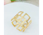 6Pcs Napkin Buckle Exquisite Elegant Fashion Table Decoration Napkin Rings for Kitchen Golden