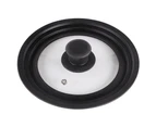Universal Lid for Pots, Pans and Pans - Tempered Glass with Heat Resistant Silicone Rim, Fits 16-18-20cm Diameter Cookware
