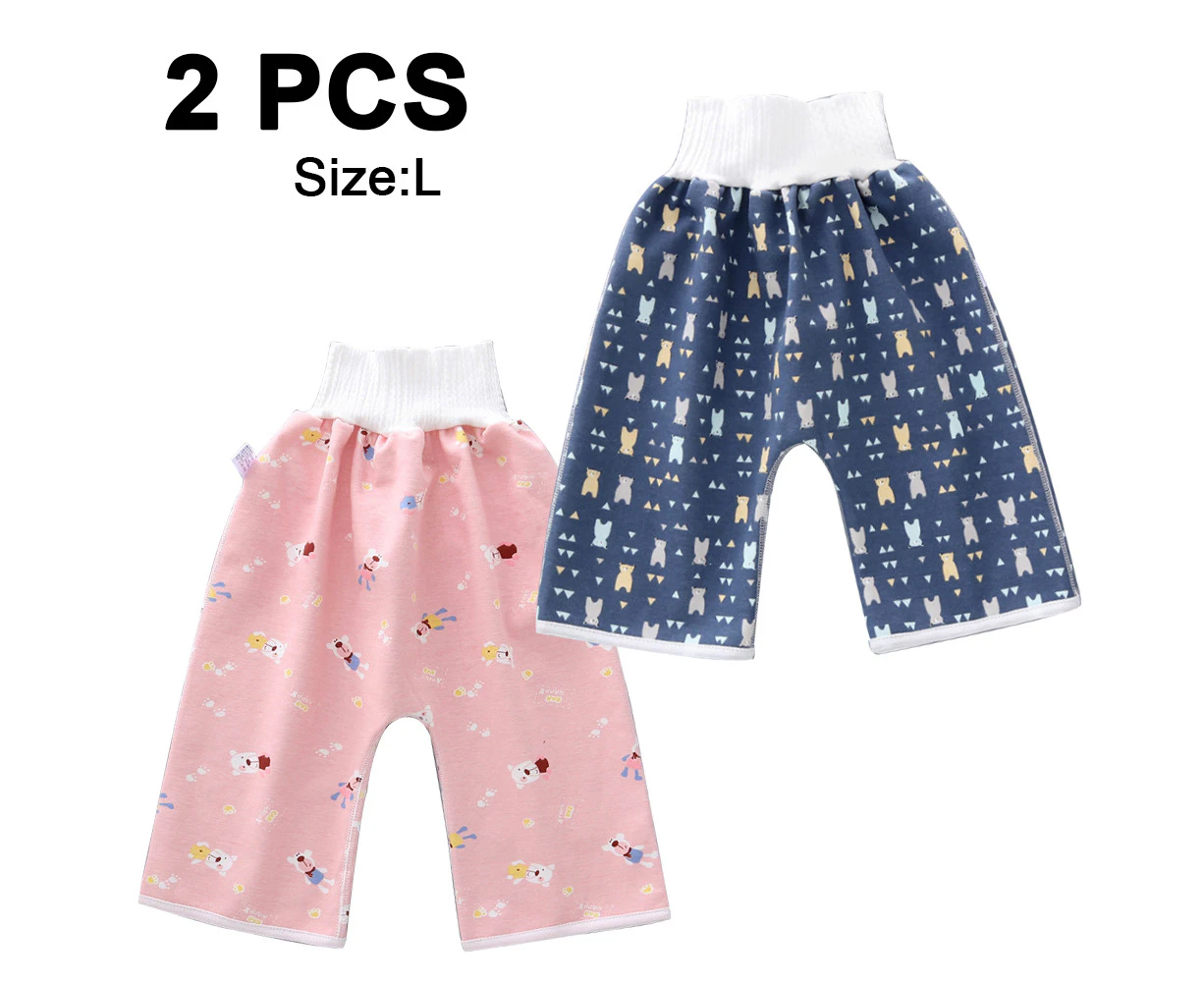 2 Packs Waterproof And Leakproof Diaper Pants Potty Training Cloth Diaper Pants For Baby Boy And Girl Night Time