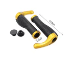 1Pair Handlebar Cover Dust-proof Wear-Resistant Rubber Bicycle Handle Bar Protective Cushion for Refit Yellow