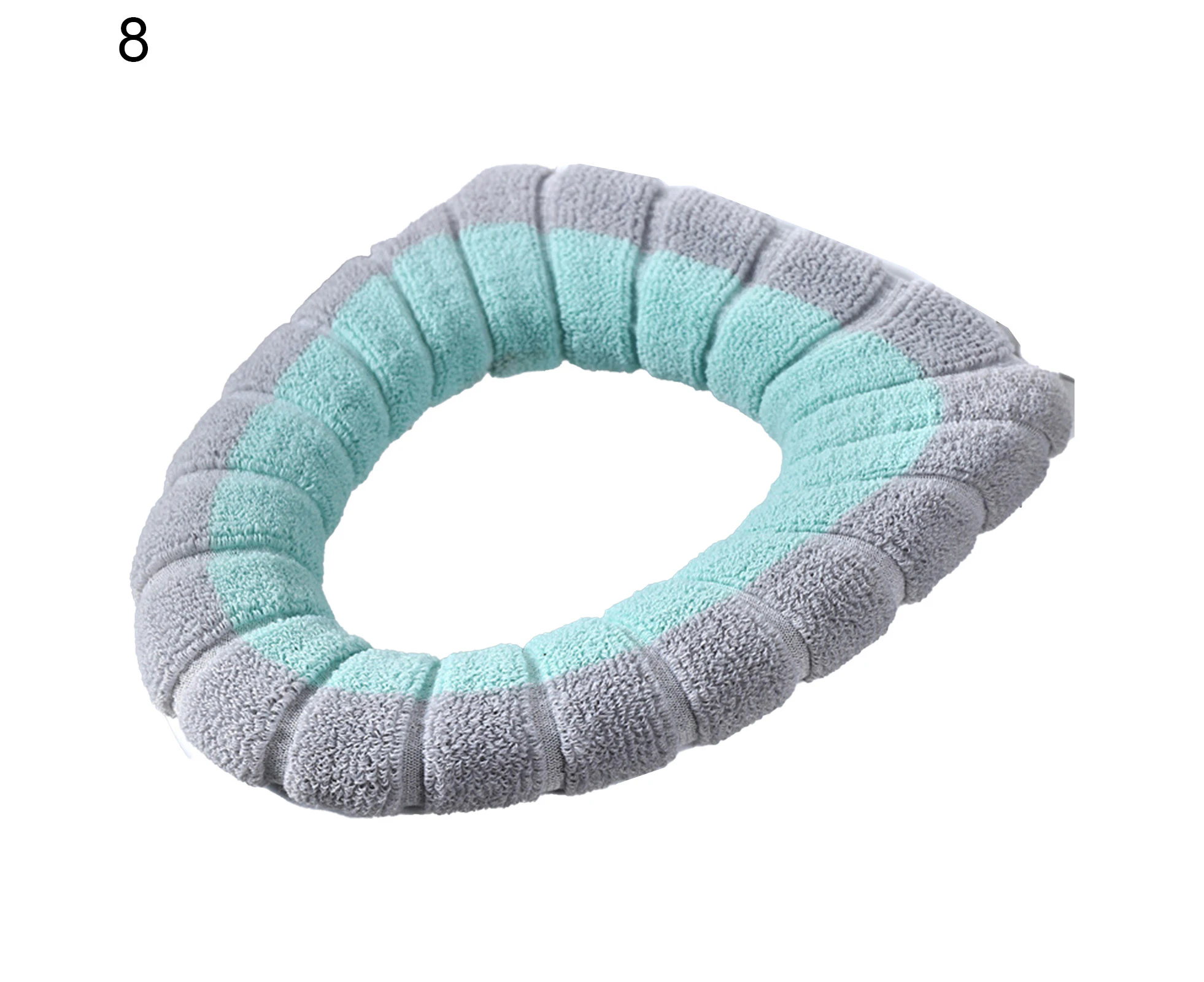 Seat Cushion Soft Texture Keep Warm Fabric Easy Installation Toilet Lid Cover Bathroom Supplies - 8