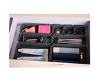 8Pcs Home Drawer Storage Tray Box Office Desk Closet Jewelry Makeup Organizer-Black
