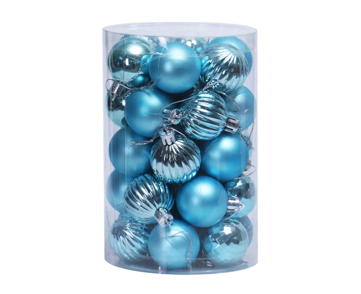 34Pcs 4Cm Light Blue Shatterproof Christmas Ball Ornaments For Christmas Decorations For Birthday Party And Christmas Tree Weddings