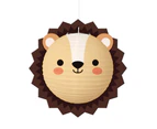 Animal Lantern Cute Cartoon Decorative Lovely Atmosphere Props Paper Woodland Animal Head Lantern for Festival - Lion