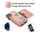 P08 Rose Gold Wallet Crazy Horse Print phone Case for IPhone14 max 6.7 inch