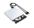 Bluebird USB 2.0 Slim Writer/Burner/Rewriter/CD ROM External DVD Drive for PC Laptop-Silver