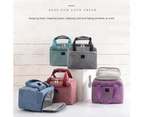 Thick Thermal Insulated Food Storage Pouch Lunch Box Picnic Heat Protecting Bag Light Gray