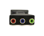 RGB Component Connector 3 Video Audio Ports Male HDMI-compatible to RCA Adapter Converter