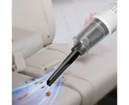 Wireless Vacuum Cleaner Rechargeable Portable Handheld Car Mini Vacuum Wet Dry Duster for Home-White ABS,Electronic Component