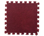 30cm Warm Soft EVA Foam Mat Kids Baby Play Crawling Carpet Floor Puzzle Pad Rug-Red