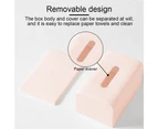 Simple And Pure Color Tissue Box Household Paper Drawer Bedroom Hotel Napkin Box,Pink,L