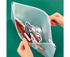 aerkesd File Folder High Capacity Waterproof Transparent Visual Cartoon Christmas Student A4 Zipper Bag School Supplies-Random Style