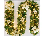 Christmas Garland With Lights 270Cm Warm White Christmas Garland Fir Tree Garland Artificial Christmas Decoration Garland