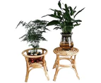 Rattan Stand Natural Woven Flower Stand Plant Pot Holder For Gardening Home Decor