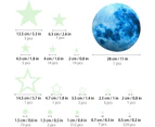 Glow in The Dark Stars for Ceiling,Glow in The Dark Stars and Moon Wall Decals, Ceiling Stars Glow in The Dark Kids Wall Decors, Perfect for Kids Nursery B