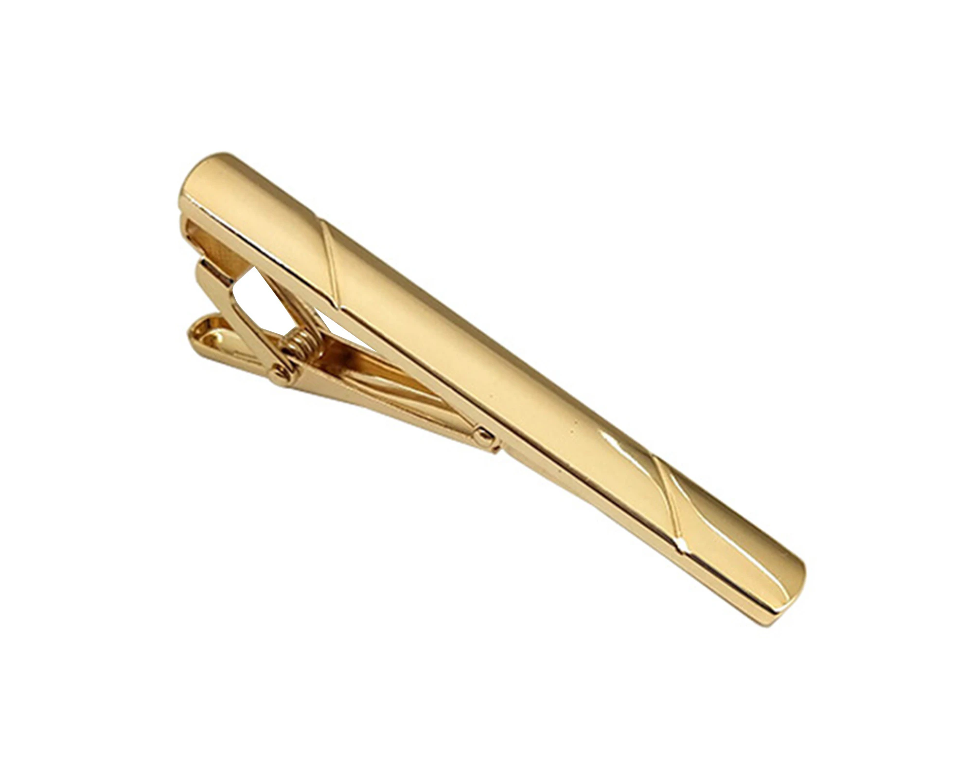 Ties Clips Fixing Tightly Solid Mini Lightweight Stable Easy to Use Metal Tie Copper Bar Clips for Adult - Golden