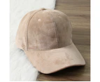 Women's Winter Fall Classic Style Velvet Baseball Cap Fashionable Adjustable Sports Hat for Women